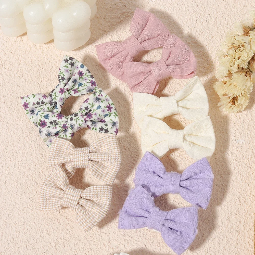1 Set Stoff-Haarspangen mit Schleife, geeignet für Kinder, Mädchen, Teenager, Party-Dekoration, Haarspangen für Mädchen, Baby-Haar-Accessoires, Geschenke – Detail 7
