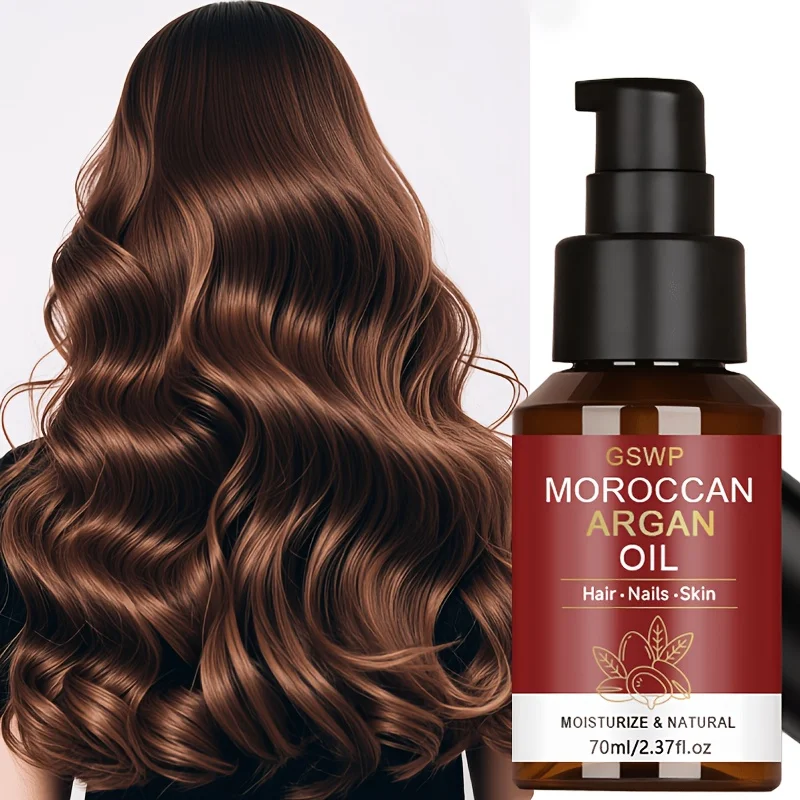 GSWP Moroccan Argan Oil,Instantly Tames Dryness & Breakage,Mild Bifurcate Care to Make Hair Look Shin,Hair for Dry Hair.70/140ml