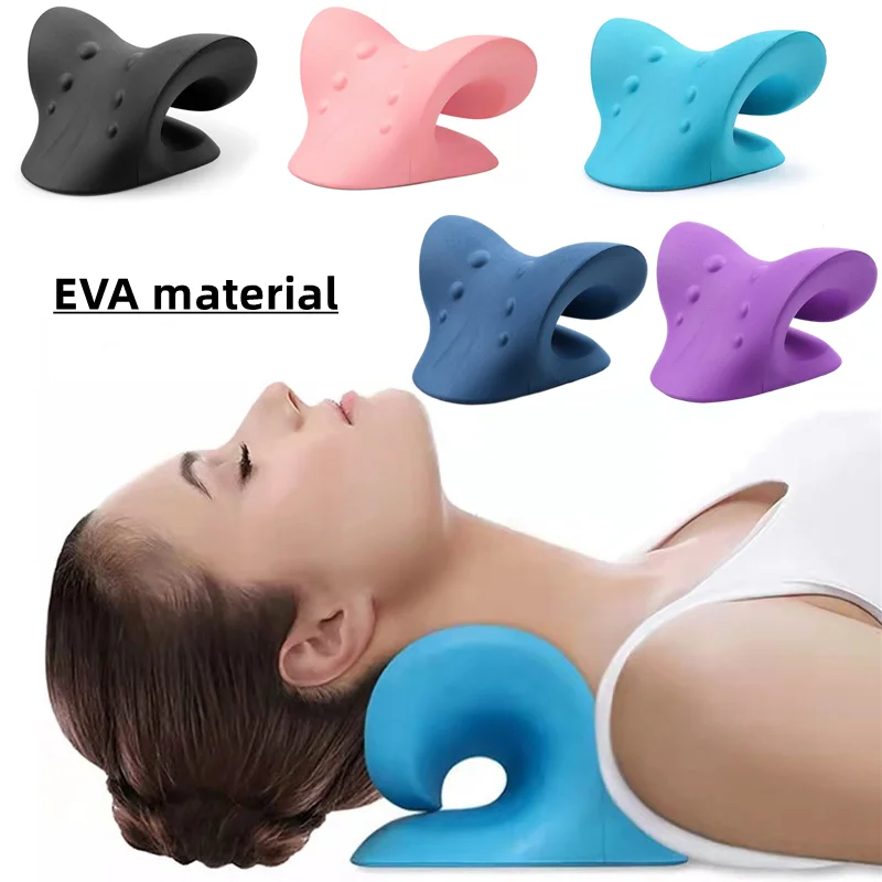 Cervical Neck Shoulder Stretcher Massage Pillow Traction Device Muscle Relaxation Relieve  Pain Cervical Spine Correction