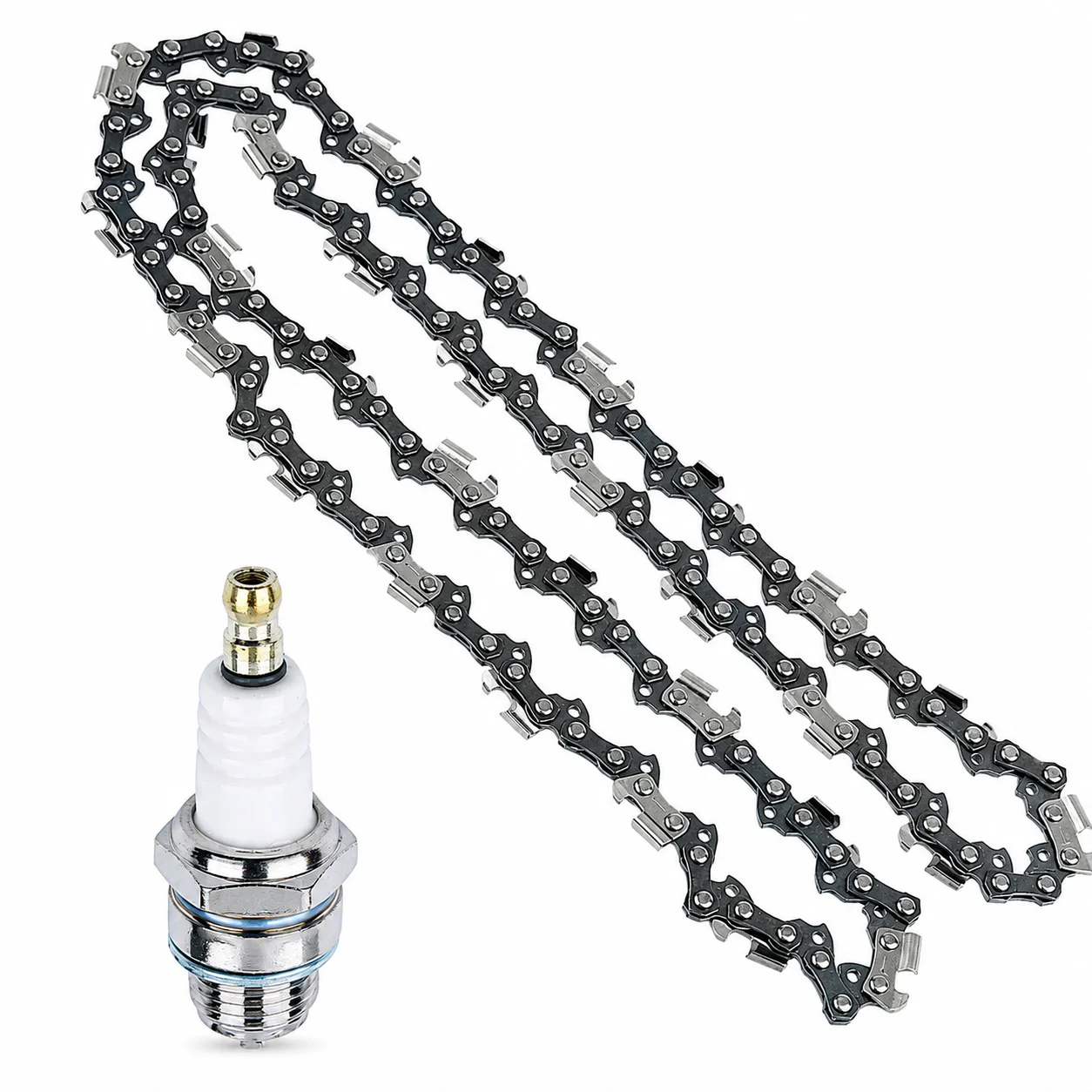 Chainsaw Chain 18 Inch 3/8LP .050 Gauge 62 Drive Links + L7T Spark Plug Kit For Stihl Husqvarna Oregon Saw Trimmer Blower Parts