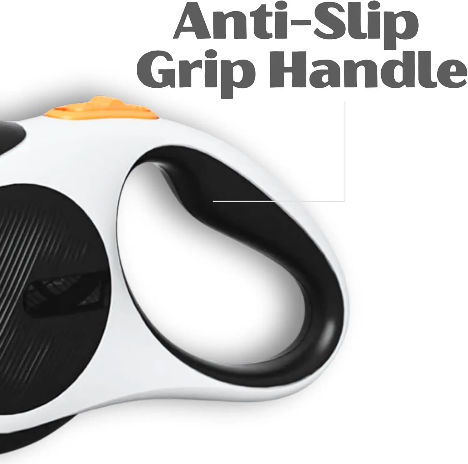 مقود كلب قابل للسحب للحيوانات الأليفة يصل إلى 66 رطلاً، شريط نايلون عاكس 16 بوصة، خالٍ من التشابك، مقبض مضاد للانزلاق مع زر تحكم واحد