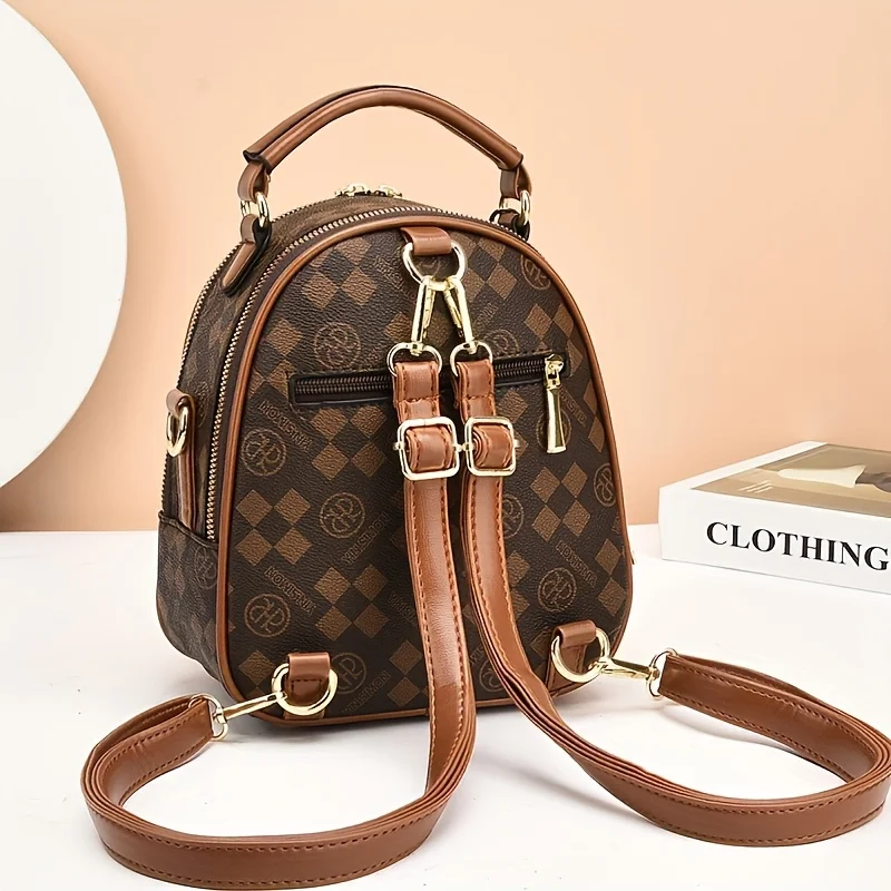 New Luxury Designer Women's Backpack Trend Travel Backpack Simple and Fashionable Single Shoulder Diagonal Cross Bag Handbag