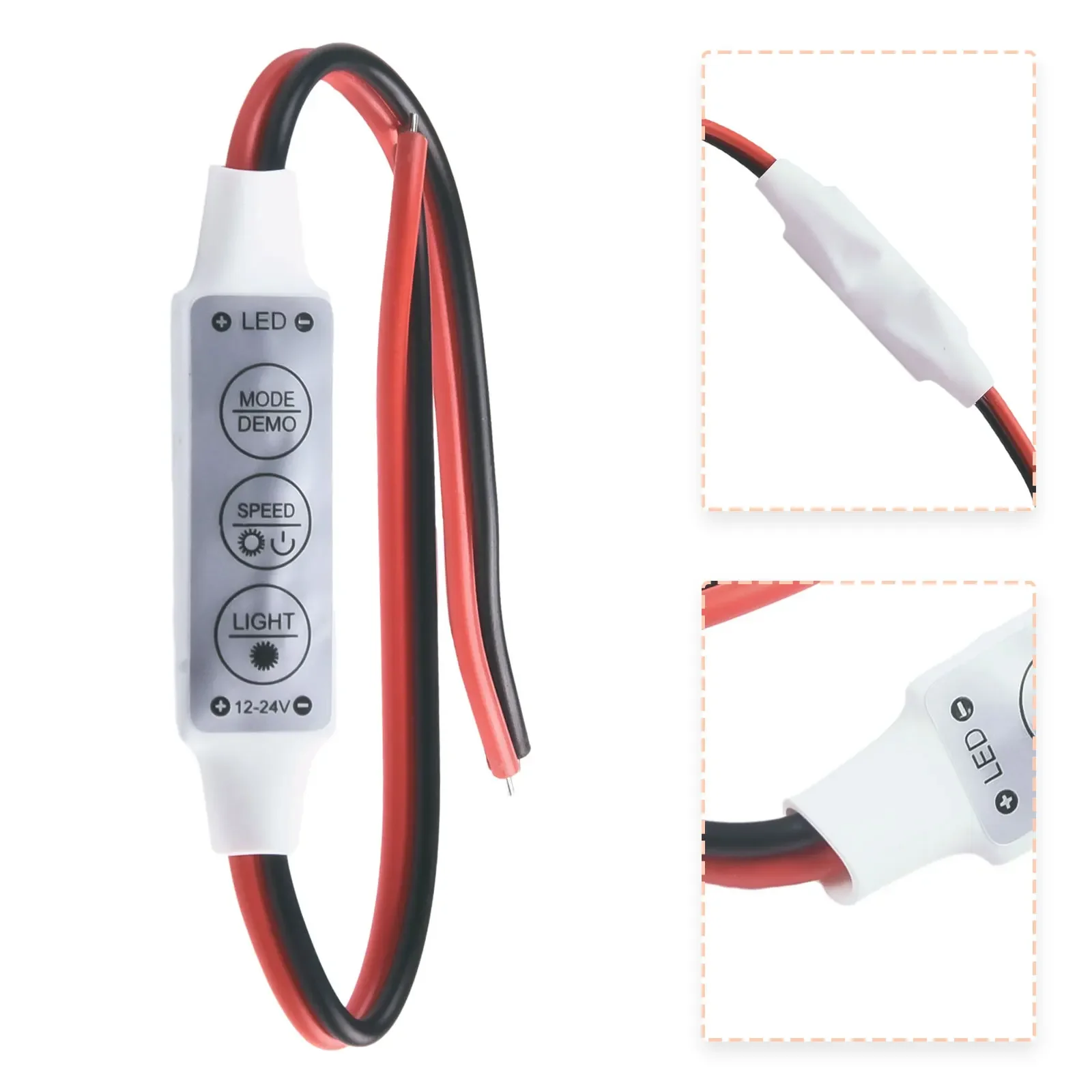 Tira de luces DC 12V 12A 144W 5 modos accesorios controlador decoración atenuador para 3528 5050 5630 Led interruptor de encendido/apagado