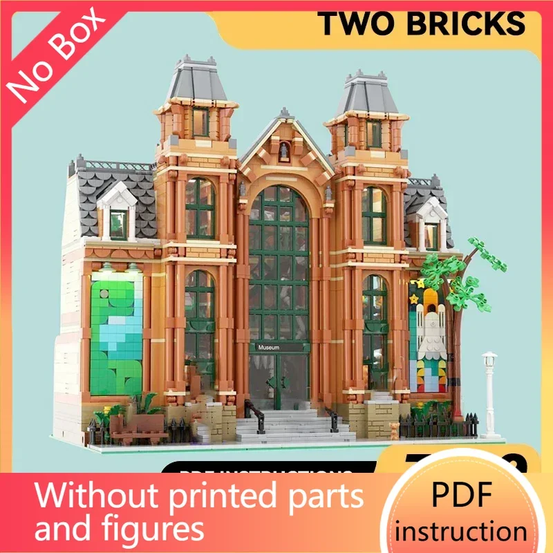 

Модель с видом на улицу Moc, строительные кирпичи, Лондон, природный музей истории, технология, модульные блоки, подарки, игрушки, сборка «сделай сам», Рождество