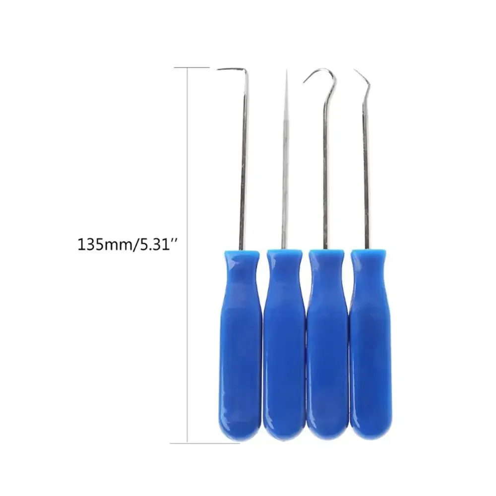 4Pcs 135mm Car Oil Seal Screwdrivers Set Hooks Tools O-Ring Seal Gasket Puller Remover Auto Vehicle Pick tool accessories