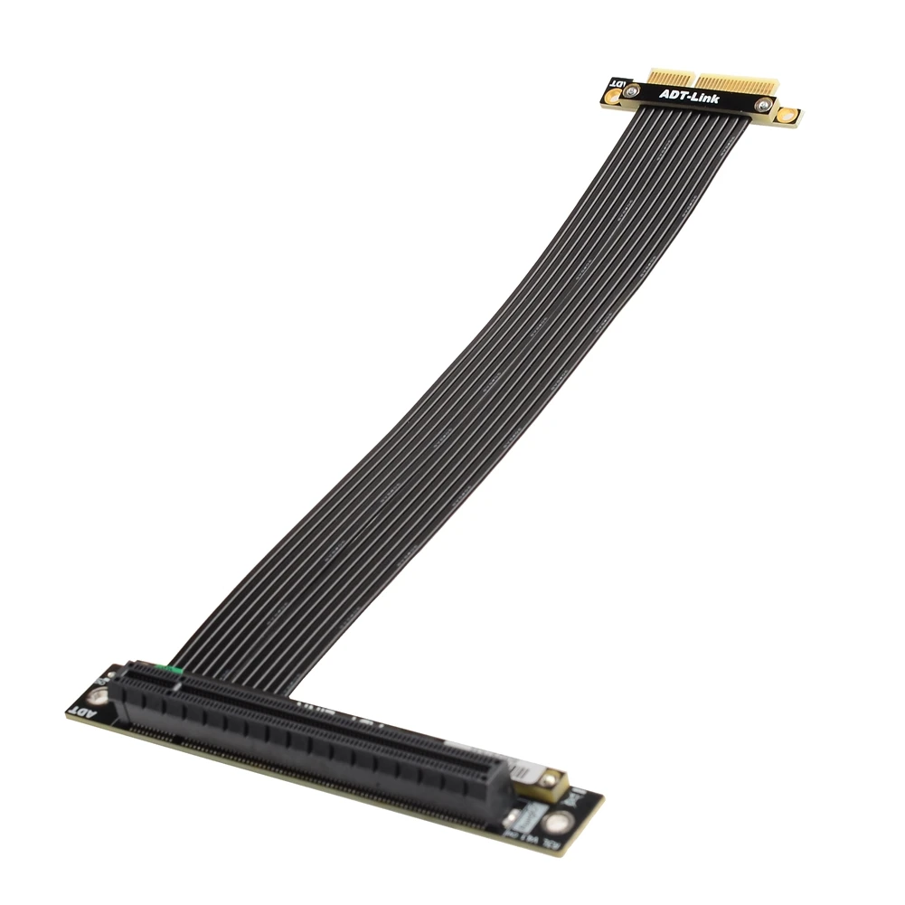 Riser PCI-E 4.0 x16 To x4 PC Graphics Card Extension Cable Gen4 PCI Express 4x To 16x Riser Vertical GPU 5-100CM Full Speed