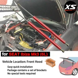 Hood Bonnet Lift Supports For SEAT Ibiza 6L 2002-2008 Modify Front Shocks Damper Gas Struts Cylinder Piston Rods Pillars Verins