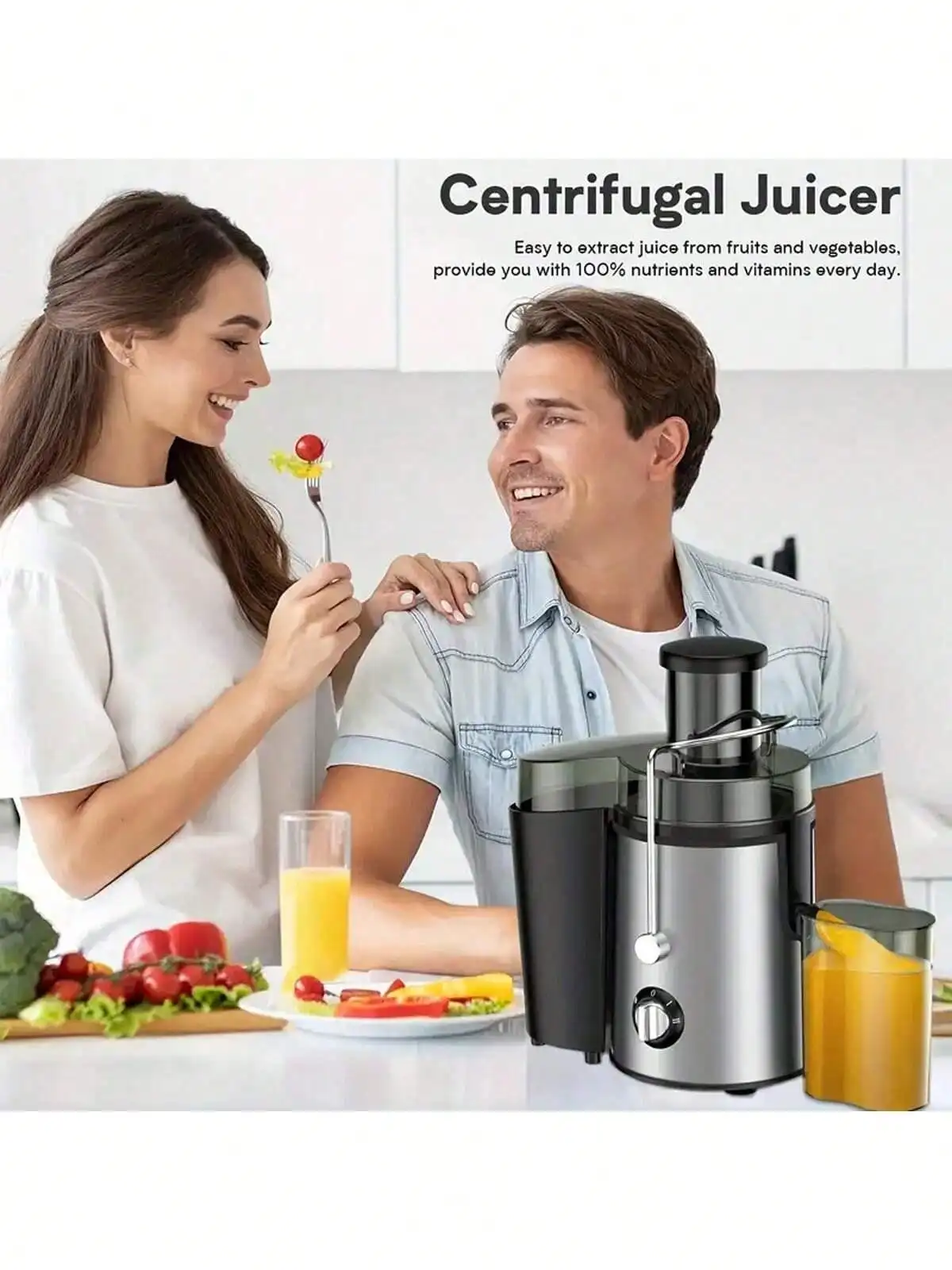 Wtyczka EU Wyciskarka odśrodkowa wielofunkcyjna elektryczna maszyna do soków owocowych do użytku domowego separacja soku z żużla oryginalna maszyna do soku c