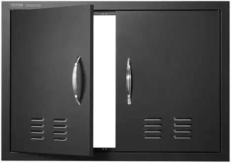 

Дверца для двойного гриля 30x21 дюймов – врезная дверца для холодной зоны с вентиляционными отверстиями и ручками для уличной кухни