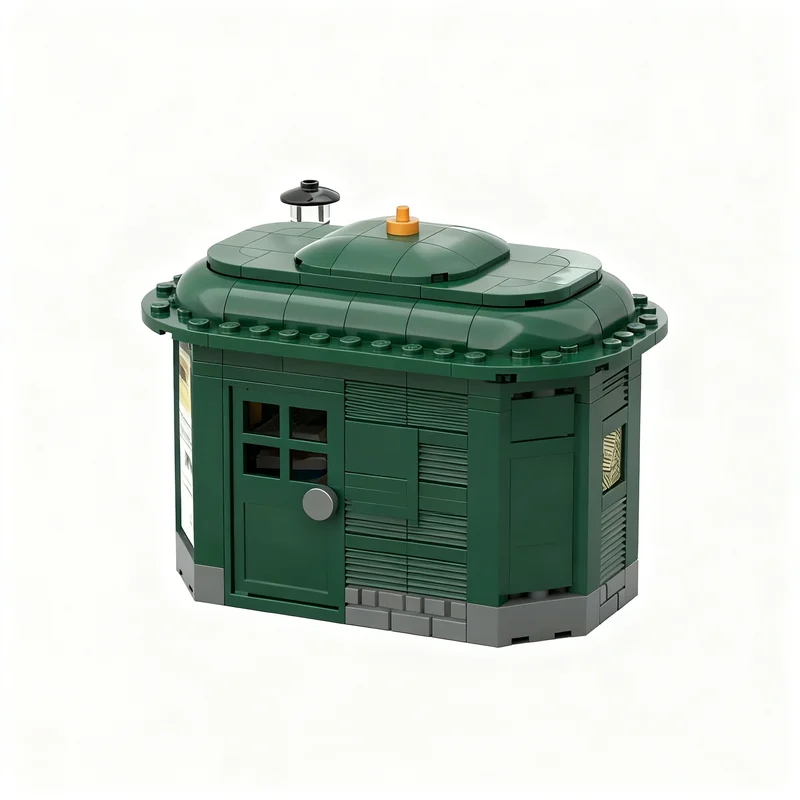 460 Uds. MOC quiosco esquina Modular paisaje urbano modelo bloques de construcción regalos de navidad DIY juguetes arquitectura creativa Idea educación