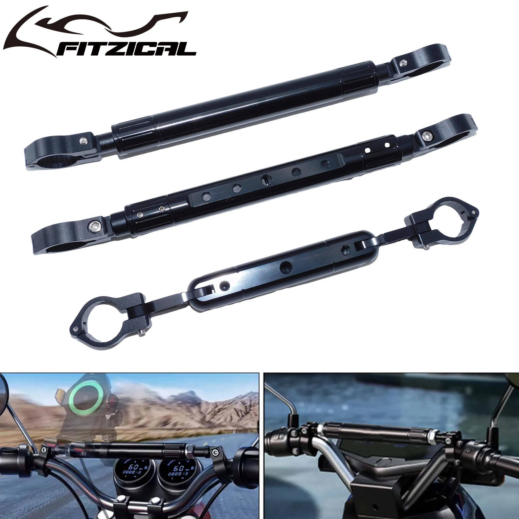 Motorcycle Aluminum Alloy Balance Bar Black 7/8