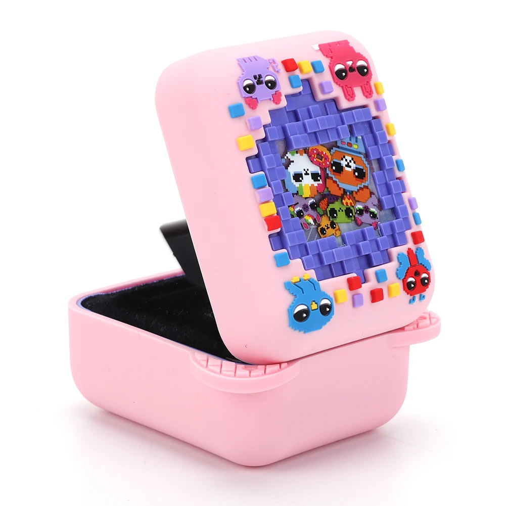 3D Animal Print Silicone Case Protective Case with Lanyard Protective Skin Sleeve for Bitzee Digital Pet Interactive Virtual Toy