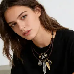 New Ethnic Feather Pendant Women's Temperament Necklace