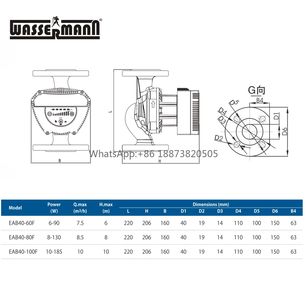 Electric Circulation Water Heating System Pump With Control Panel