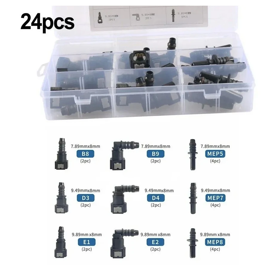 Nylon Hose Fitting Fuel Line Connector Multi-size Adaptability Secure Locking Mechanism High-strength Nylon Push-to-connect