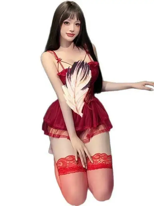 Sexy Borst Pad Push-Up Perspectief Hemdje Nachthemd Kant Zoet Voor Vrouwen Jurk Elegante Tank Mini Jurk Zoete tops ANZ8