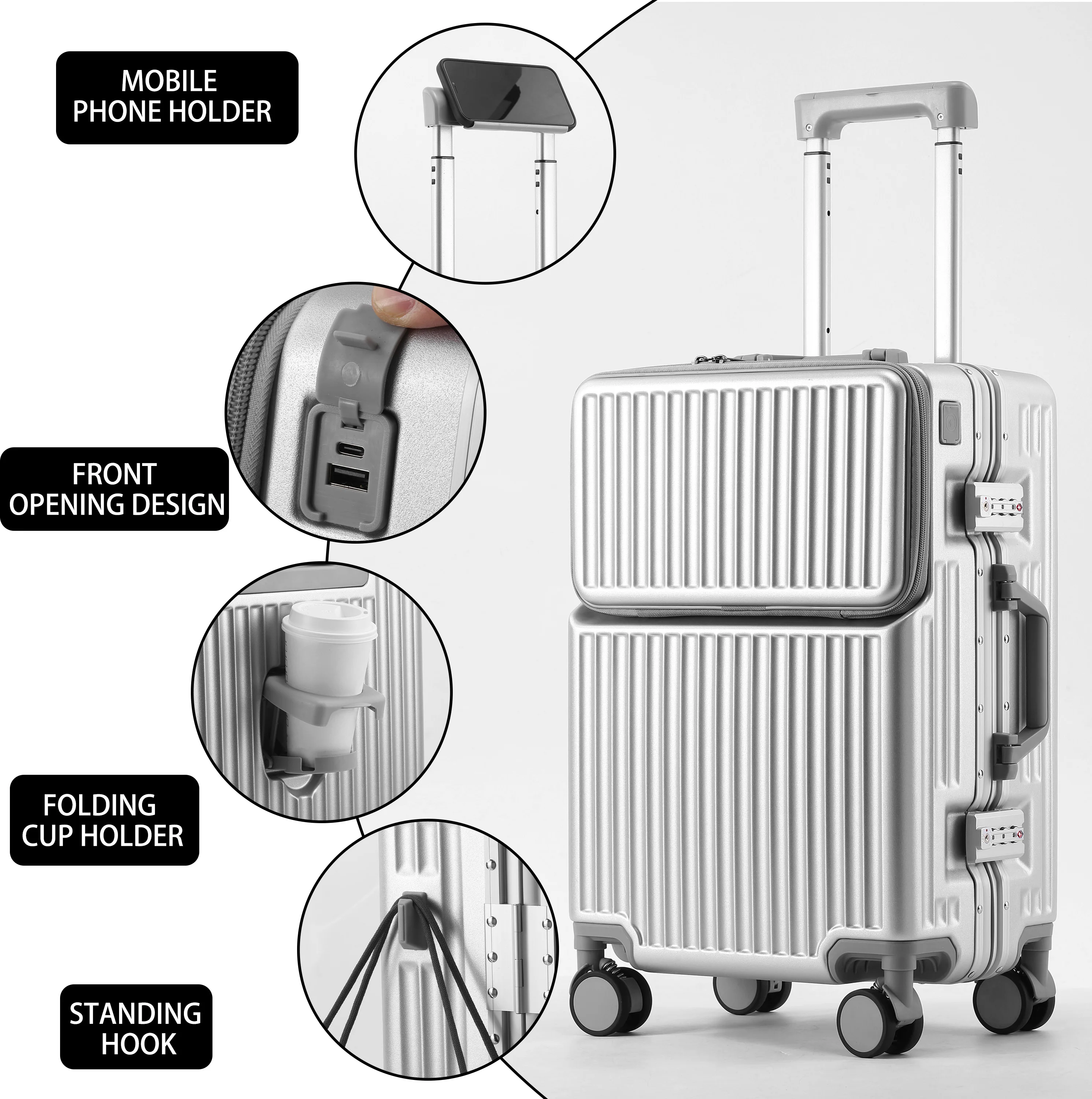 BunnyFly 20/24 inch Travel Suitcase Large size Luggage Men Carry-On Luggage Laptop Bag Trolley Case With Wheels Boarding box