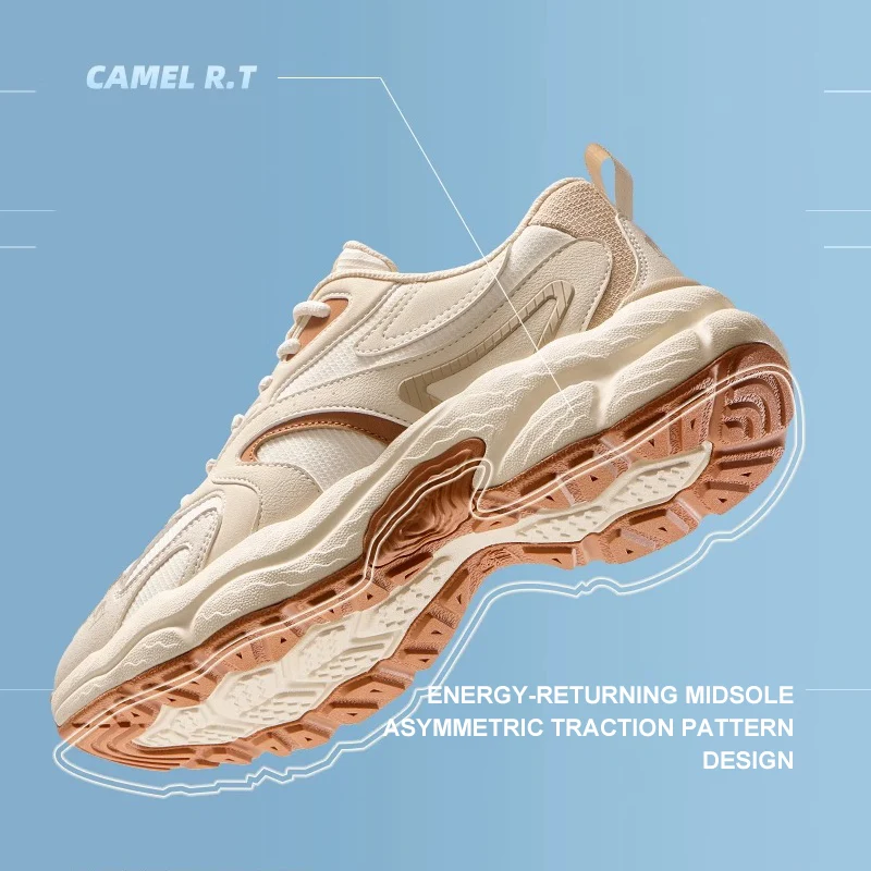 GOLDEN CAMEL Sapatos de caminhada masculinos e femininos tênis com aderência estável amortecimento confortável all-match sapatos de escalada casuais para homens