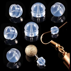 50pcs Hamburger Shaped Earring Safety Backs Secure Locking Stopper Plugs Fixtures For DIY Jewelry Accessories Supplies Materials