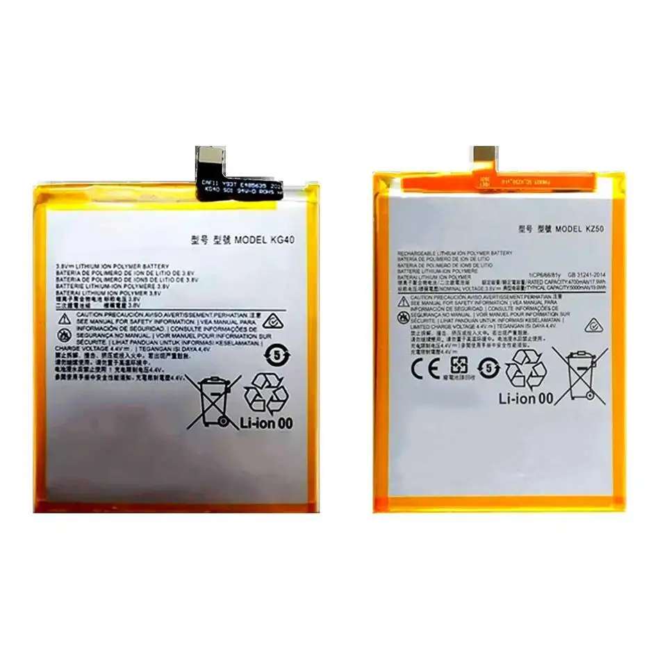 

Mobile Phone Battery Long Lasting KG40 KZ50 4000-5000Mah Moto G8 Play Power For One Macro Zoom 2015 2016