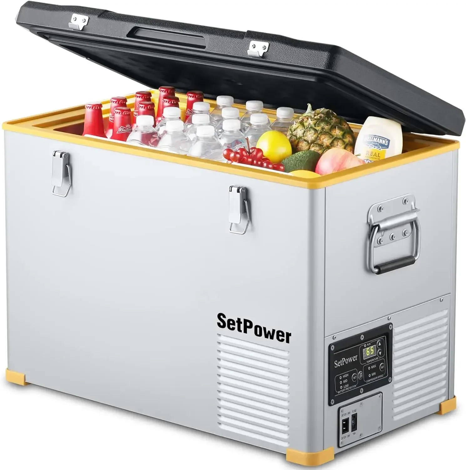 

SetPower RV45S Single Zone Portable Refrigerator, 12 Volt Fridge Freezer for Home and Car Use, Ideal for Traveling, Camping,