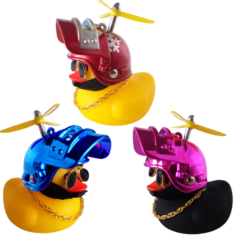 Casco de viento roto para coche, pato amarillo pequeño, accesorios de decoración para coche, pato rompevientos, adorno para ciclismo, regalo