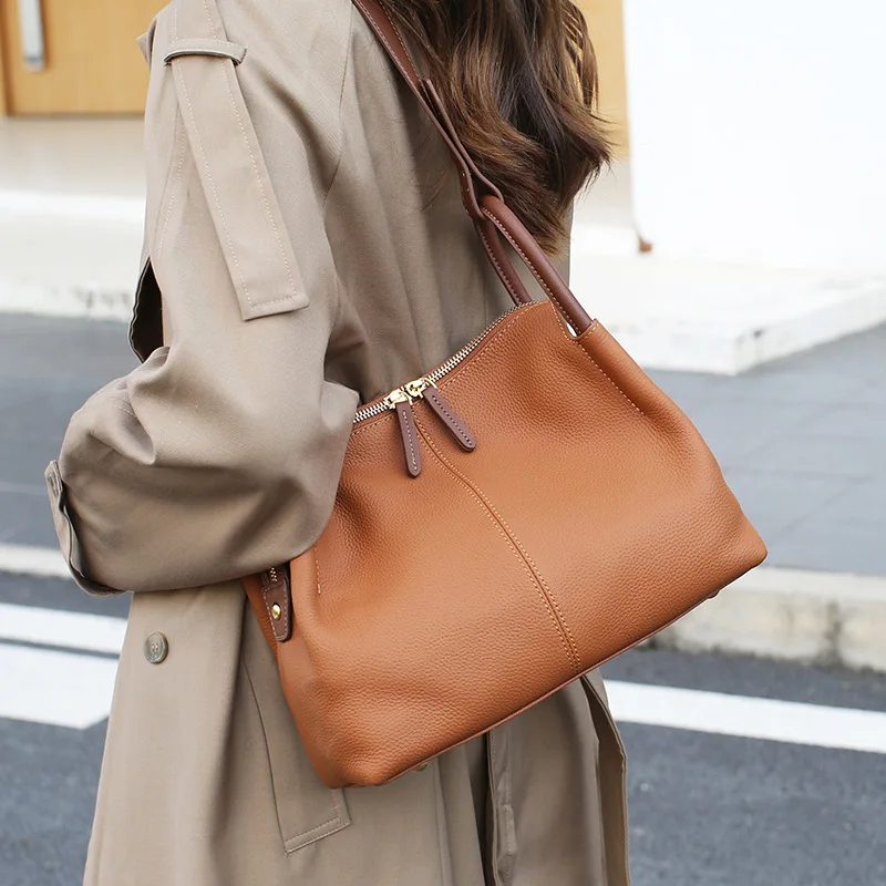 

2026 New Fashion Women Handbags Cow Genuine Leather Ladies Shoulder Bags Female Brand Luxury Real Natural Leather Crossbody Bag