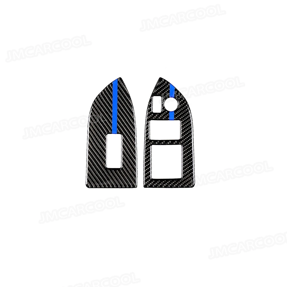 Carbon Fiber Car Door Window Lifter Switch Buttons Trim Frame Cover Decal Stickers For Toyota GT86 FT86 ZN6 Subaru BRZ 2013-2017