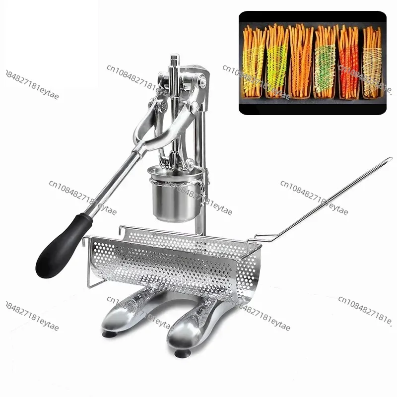 Manual Stainless Steel Fries Squeezer, 30CM Super Long Fries Making Machine & Noodle Mashed Potato Maker