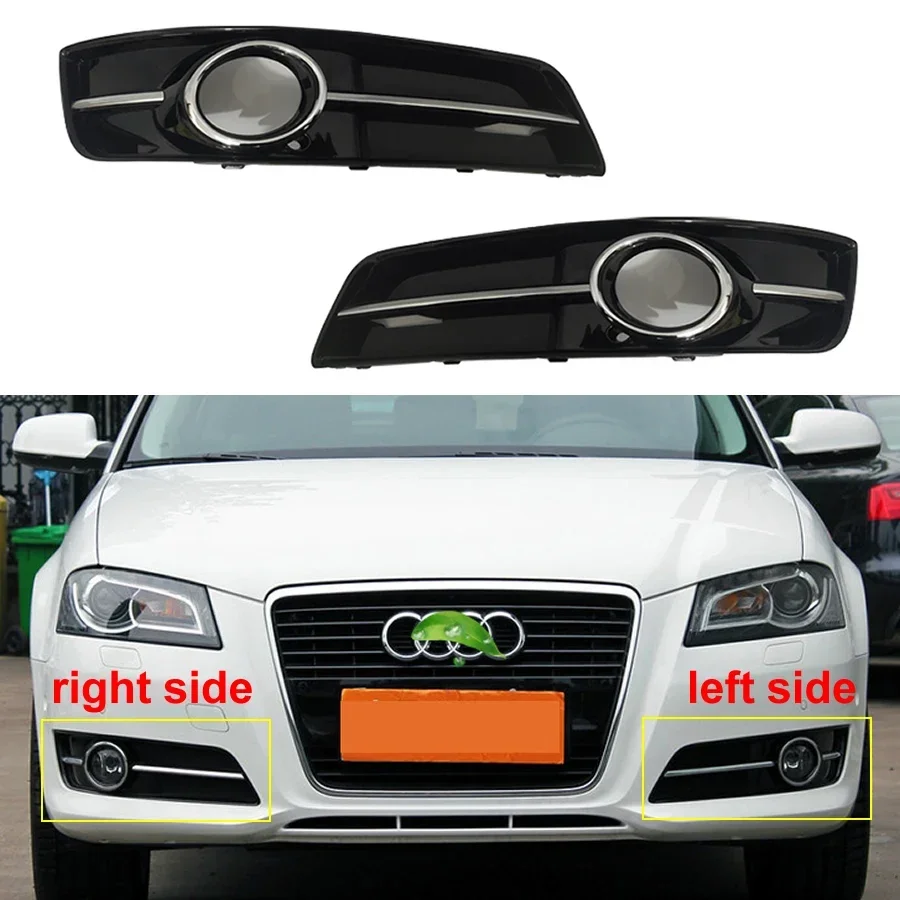 

For Audi A3 2010-2013 Car Accessories Front Lower Bumper Fog Light Cover Fogs Lamp Frame Grille