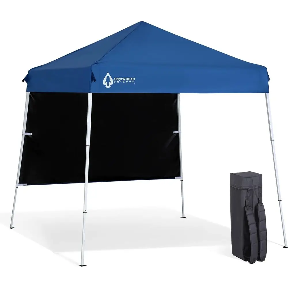 

6' x 6' Durable Backpack with Sunwall, Sandbags, Ropes, Stakes, UV Protection - Ideal for Outdoor Activities in Blue