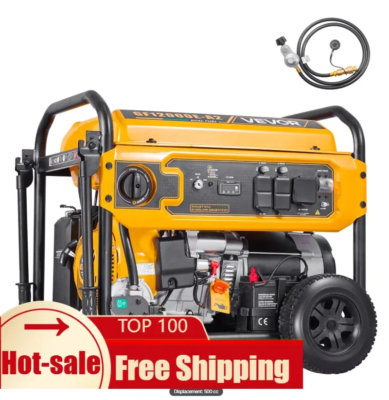 

13500W Peak Watt & LPG 12000W Peak Watt Dual Fuel Generator, Home Backup Generators with Electric Start