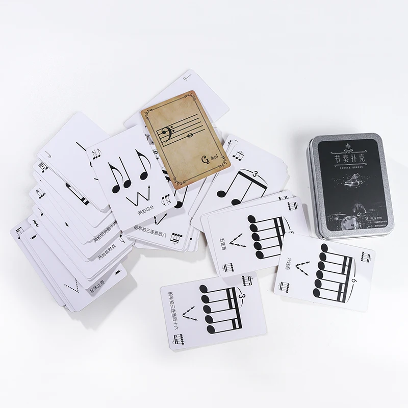 Rhythm Poker Cards Rhythm Cards Note Cards Note Poker Rhythm Game Cards Rhythm Solitaire