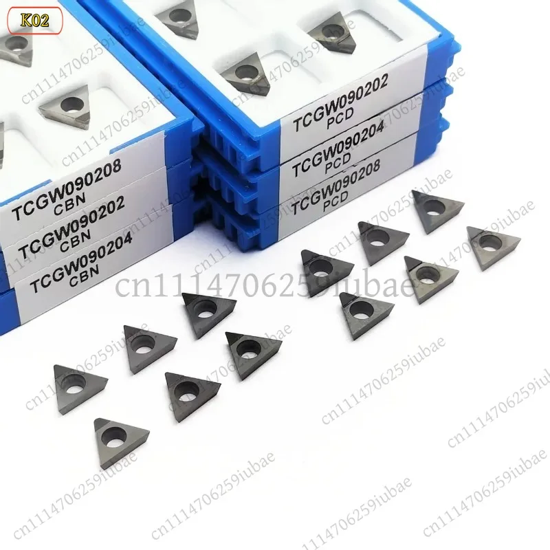 BK_Tungsten Carbide Inserts TCGW090202 090204 090208 PCD CBN Diamond Cutter Milling Turning Lathe Tool Bits