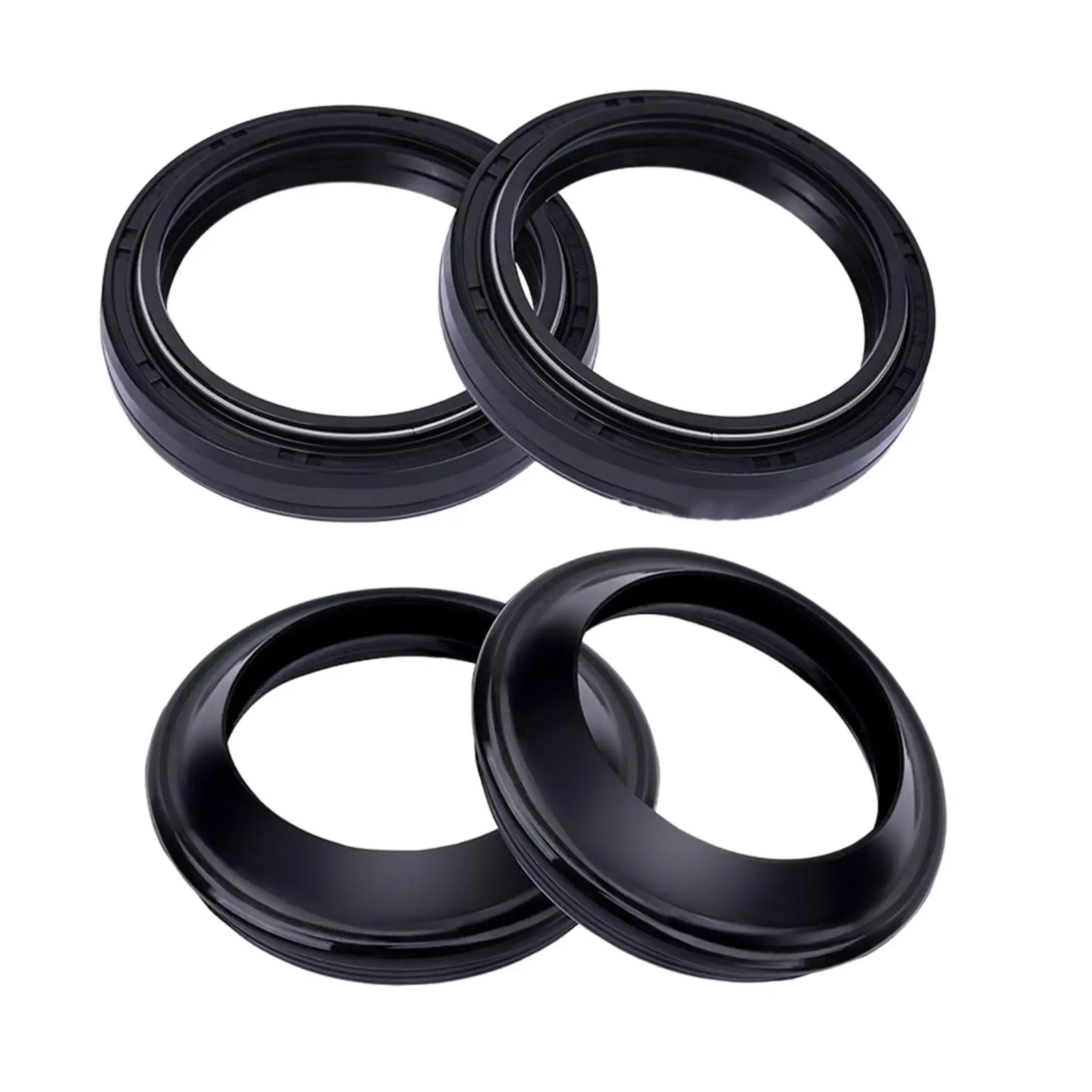 4x Motorcycle Front Fork Damper Shock Oil Seal & Dust Seal for Yamaha FZ07 2015-2017 FJ09 2015-2016 Yzf-R6 2005-2016