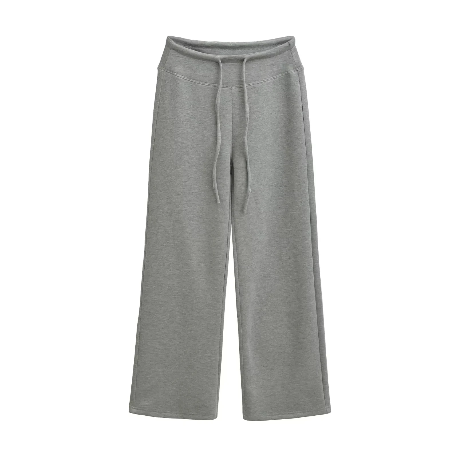 アメリカンスレ ハイウエスト Dstring ヨガ スポーツ カジュアルパンツ レディース ルーズ スリミング ストレートレッグ ワイドレッグ ロングパンツ