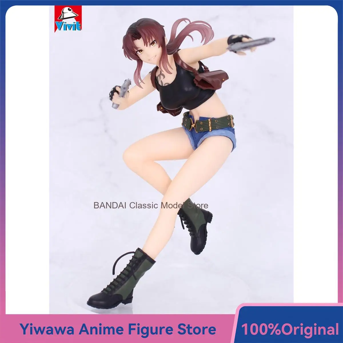 

System Service Black Lagoon Vivit Revy Anime Figures Ornament Collectible Model Toy Original Doll