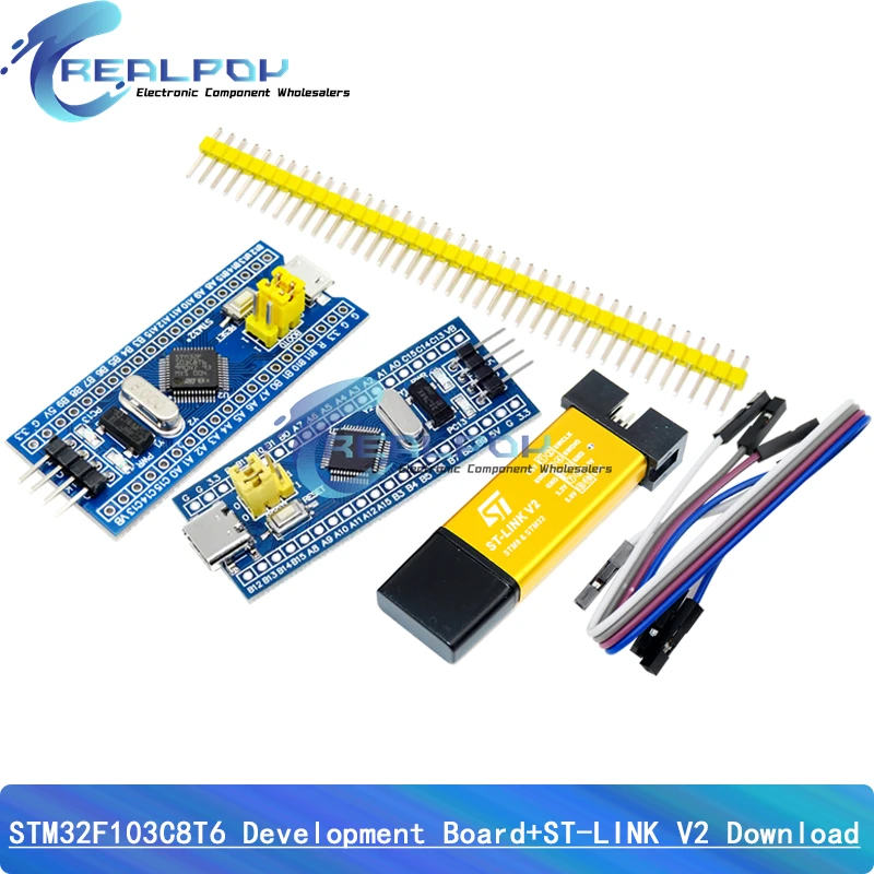ST-LINK V2 Simulator Download Programmer STM32F103C8T6 STM32F103C6T6 ARM STM32 Minimum System Development Board Micro/Type-C USB