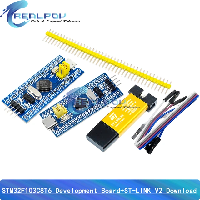 ST-LINK V2 Simulator Download Programmer STM32F103C8T6 STM32F103C6T6 ARM STM32 Minimum System Development Board Micro/Type-C USB