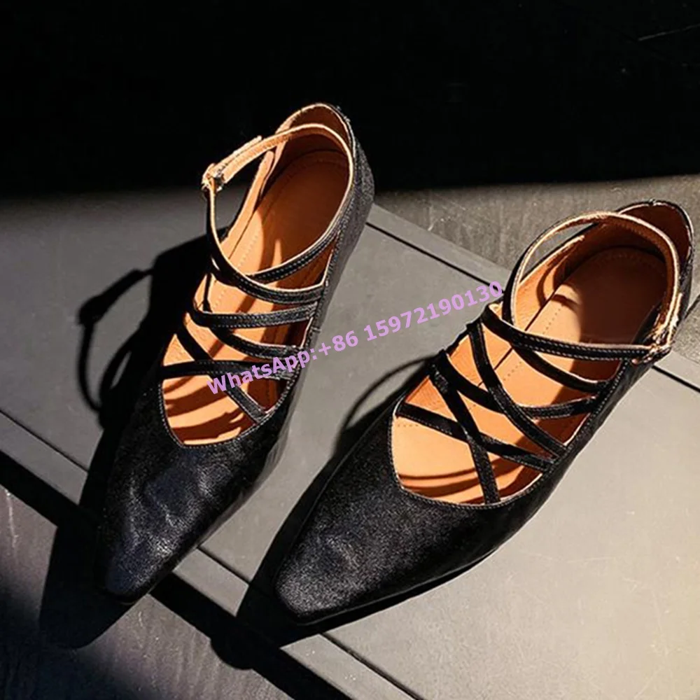 

Cross Tied Mary Jane Pumps Strange Style Heels Buckle Strap Solid Spring Leather Shoes Women's Fashion Lovely Leisure Shoes 2025