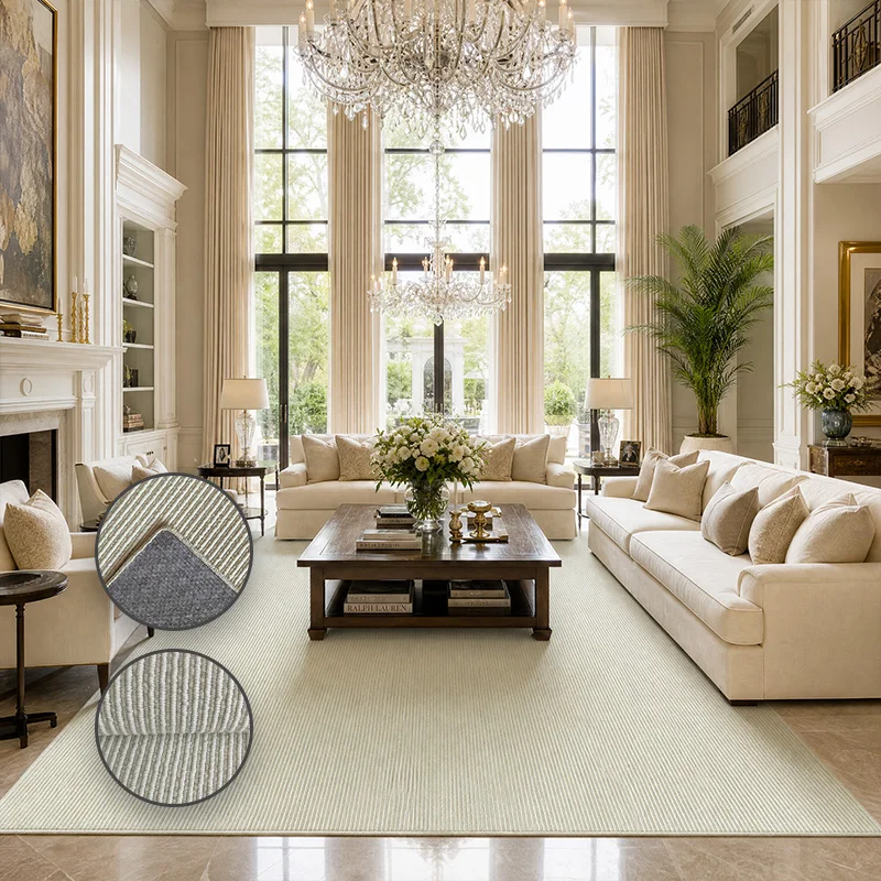 Wool + Polyester Cozy Comforting Modern Minimalist Luxurious Texture Antimicrobial Anti-pressure High Resilience Washable Rug