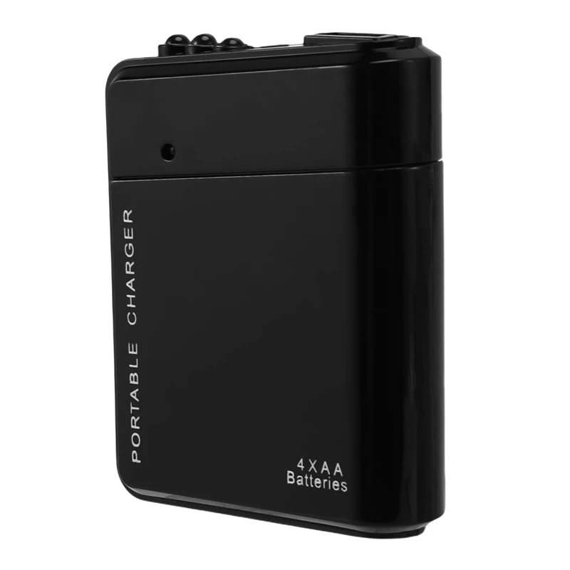 

5X Black 4X AA аккумулятор, Портативное аварийное зарядное устройство USB для сотового телефона