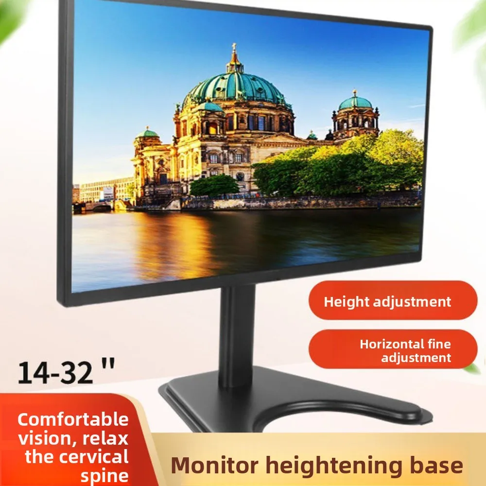 

Adjustable Desktop Monitor Holder Large Base Portable Computer Monitor Stand 14-32 Inches Increase Height