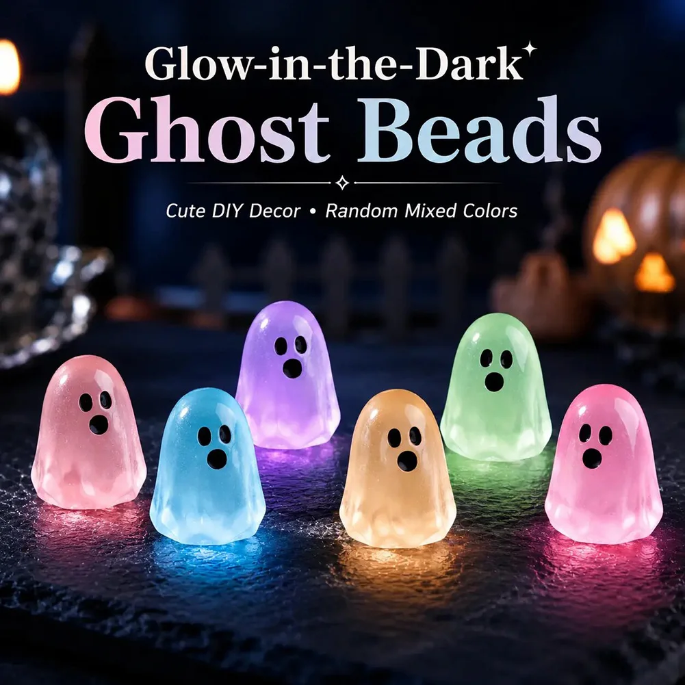 20pcs Luminous Ghost Figures Glowing At Night Action Figure Mini Micro Landscape Miniatures Halloween Small Ghosts Decoration