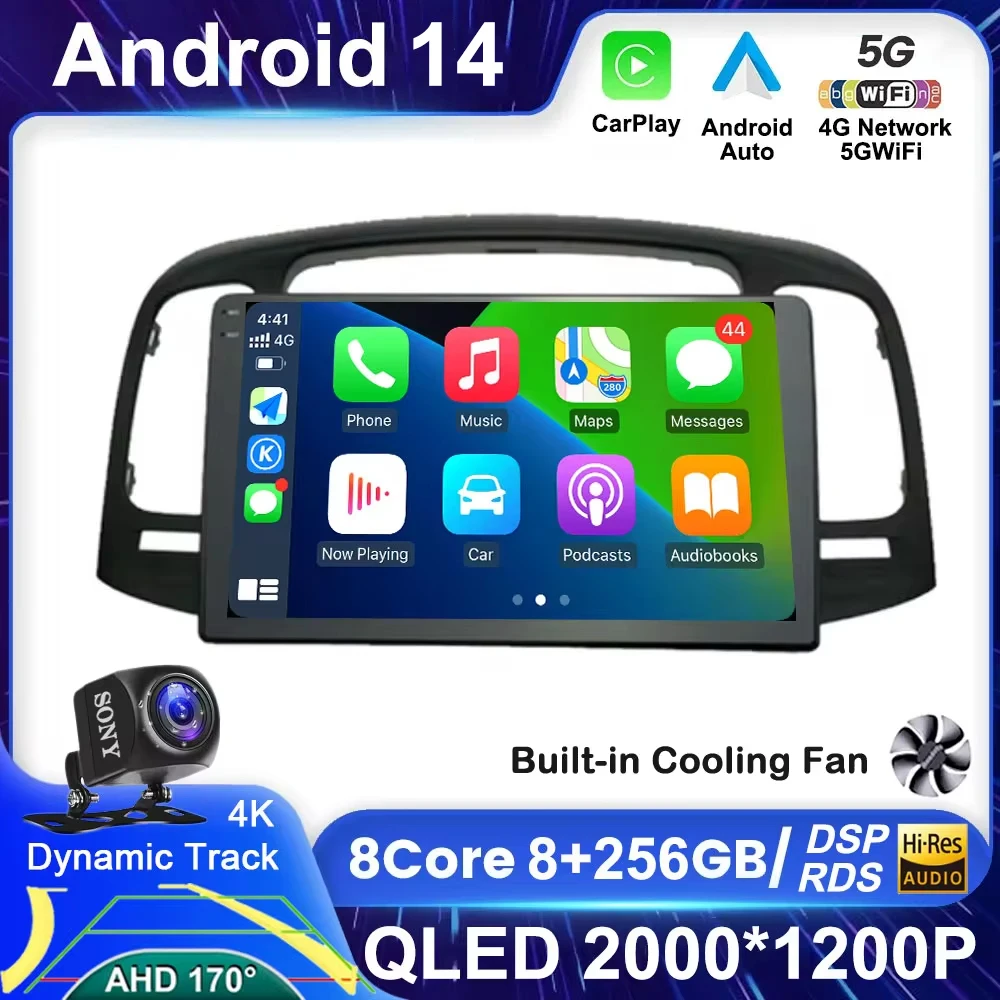 

Автомагнитола на Android 14 для Hyundai Accent 2008, 2009, 2010, 2011, мультимедийный видеоплеер, стерео, GPS-навигация, Bluetooth, Carplay