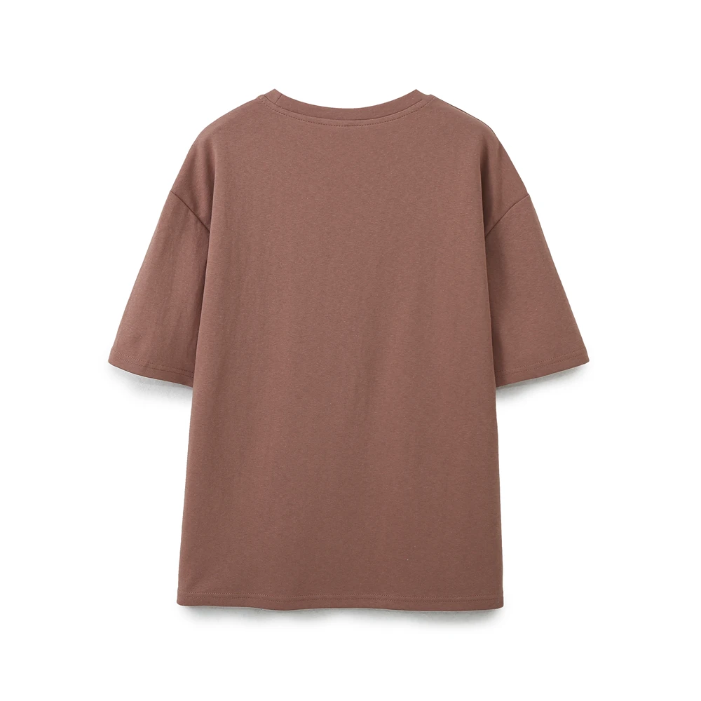 Tangada 2024 Women Cotton T Shirt Short Sleeve Casual Tee Shirt Street Wear Top 6H009