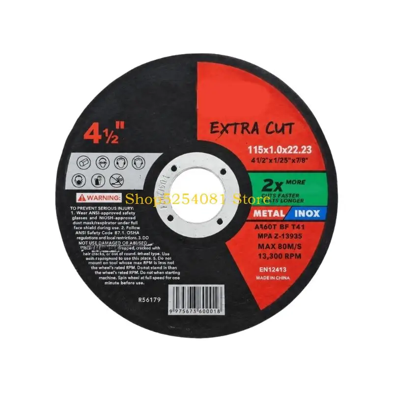 AXYC 115mm/125mm/180mm/230mm Metal Cutting Wheel with Two Fiberglass Reinforcement Layers for Working on Steel Tubing and