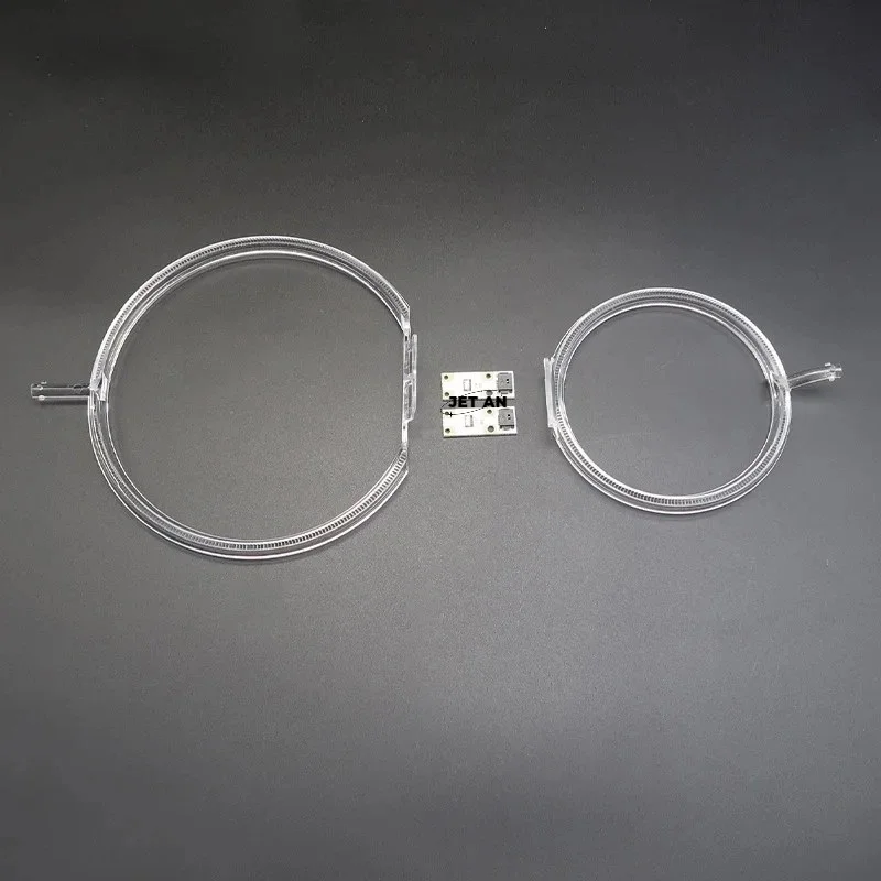 سيارة العلوي DRL رقاقة دليل قطاع لسيارات BMW X5 E70 2011-2013 النسخة الأوروبية عين الملاك الضوء الأبيض الصابورة مصباح ليد مصدر #4