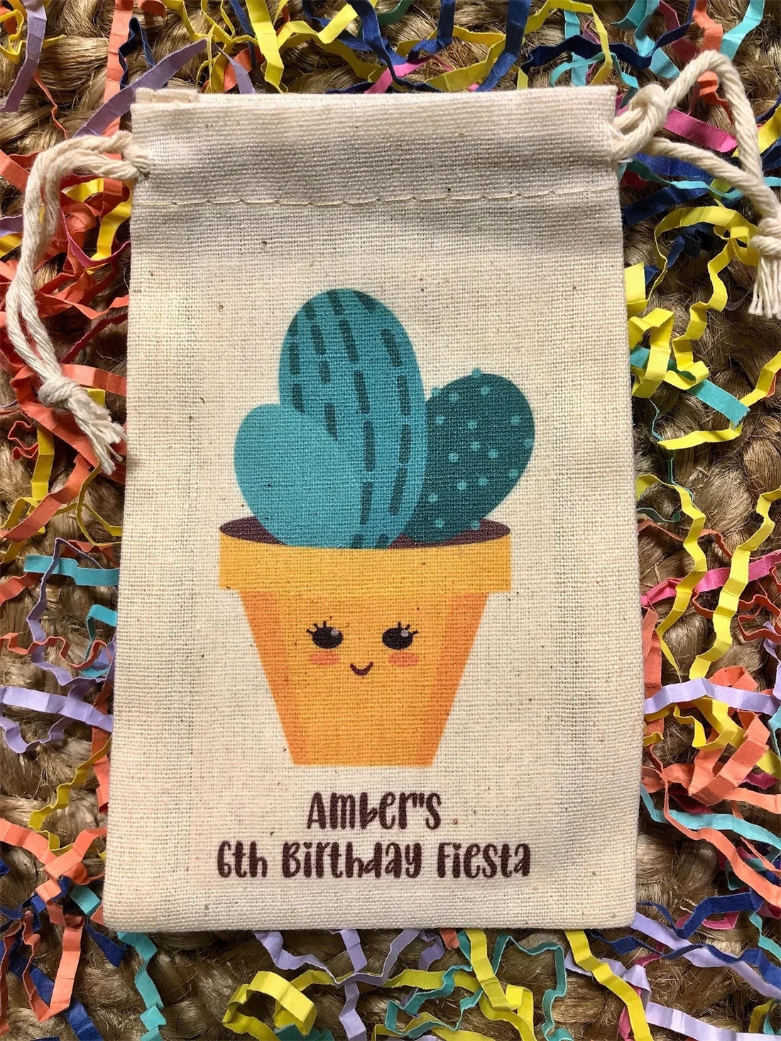 20pcs Cactus Personalized Birthday Party Fiesta Baby Shower Favor Bags