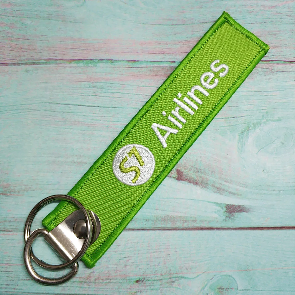 MiFaViPa 1 PC Blue Key Chain for KLM American Airlines Qatar Airplane Keychain Emirates Flight Crew Pilot Aviation Sleutelhanger